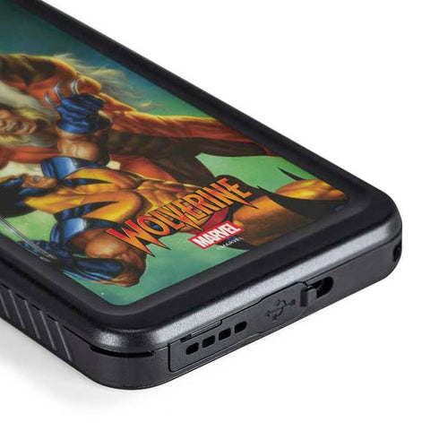 Marvel X-Men Wolverine Vs Sabretooth Galaxy S24 Plus Waterproof Case